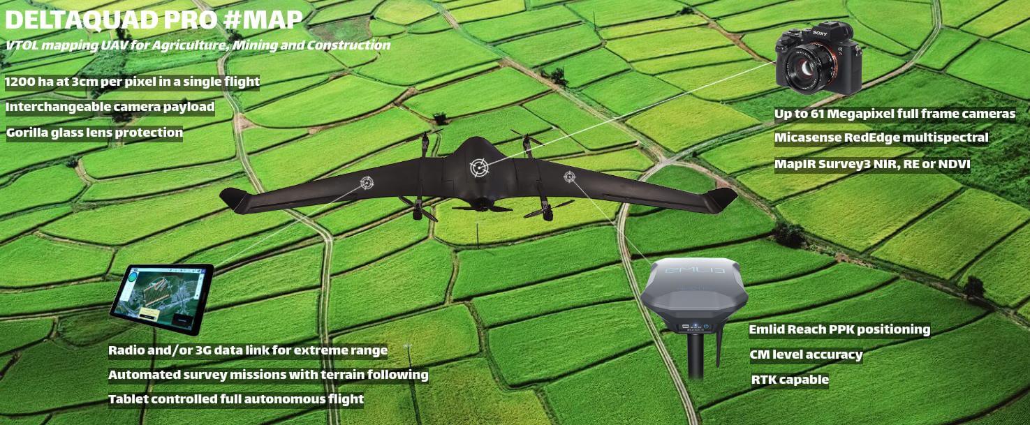 DeltaQuad first mapping VTOL with 61 Megapixel sensor